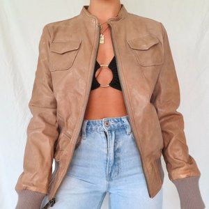 Fossil Brown Leather Jacket Indie
